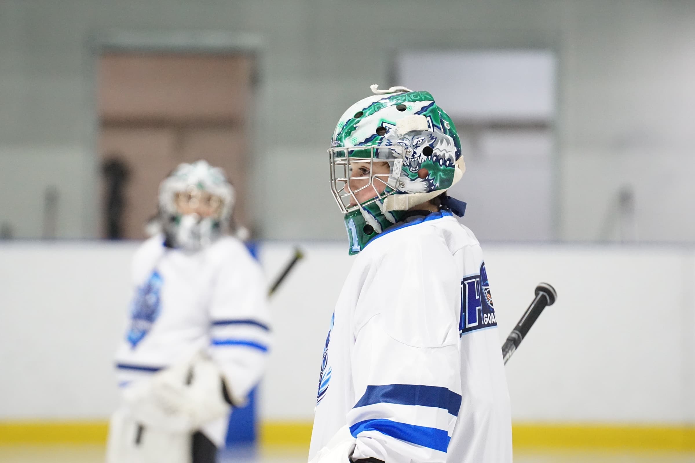 LH Goaltending goalie in the crease